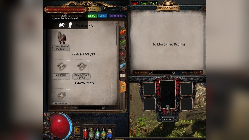 Poe How to Craft Aspect of the Cat