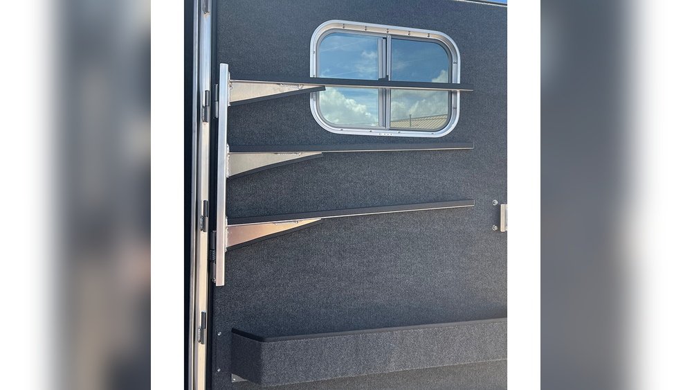 Saddle Pad Rack for Horse Trailer