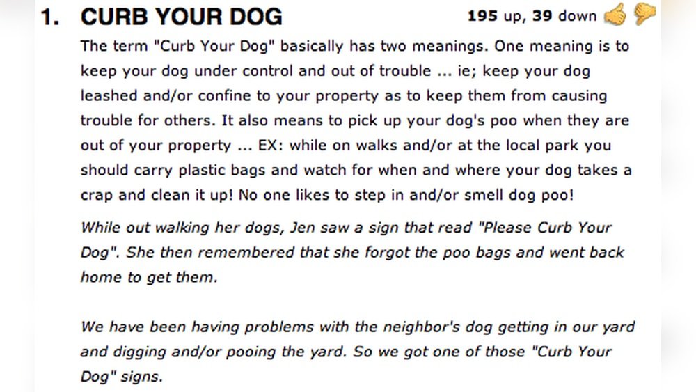 What Does Please Curb Your Dog Mean