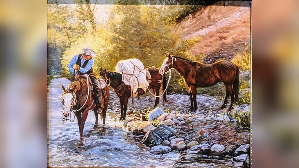 You Can Lead a Horse to Water.... Painting